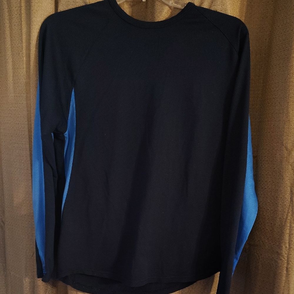 Nike Men's Long-Sleeve Crew Shirt - Navy with Blue Panels